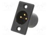 Conector XLR soclu tată PIN 3 lipire NEUTRIK negru 16A 27mm