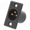 Conector XLR soclu tată PIN 3 lipire NEUTRIK negru 16A 27mm