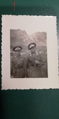 M5 C27 - FOTO - FOTOGRAFIE FOARTE VECHE - militari la munte - anul 1943 foto