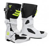 Cizme Enduro MX Shot Race 6 Black White Yellow Fluo, 39 - 47