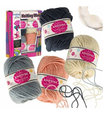 Set 4 fire colorate pentru croșetat și tricotat 4 x 50g foto