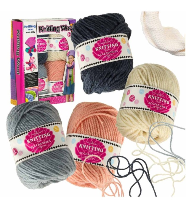 Set 4 fire colorate pentru croșetat și tricotat 4 x 50g