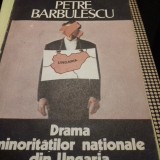 DRAMA MINORITATILOR NATIONALE DIN UNGARIA-PETRE BARBULESCU, ED GLOBUS 1991,127 P, A.G. Roemmers