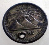J.461 GUATEMALA 1/4 REAL 1881 ARGINT
