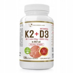 Vitamina K2 MK-7 200?g + D3 4000IU Ulei MCT 120 capsule moi foto