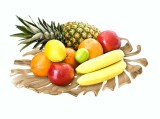 Platou decorativ Frunza aurie S