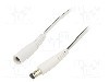 Cablu alimentare DC, DC 5,5/2,1 mufa, DC 5,5/2,5 mufa, alb, 1,5m, WEST POL - P25-C21-T050-150WH