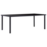 Cumpara ieftin Masa de bucatarie, negru, 200 x 100 x 75 cm, sticla securizata