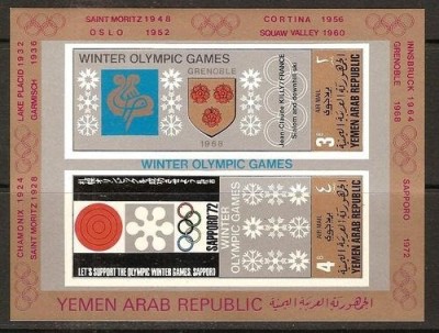 Yemen 1968 Sport, Olympics, imperf. sheet, MNH S.100 foto