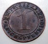 B.297 GERMANIA WEIMAR 1 REICHSPFENNIG 1936 D, Europa, Bronz