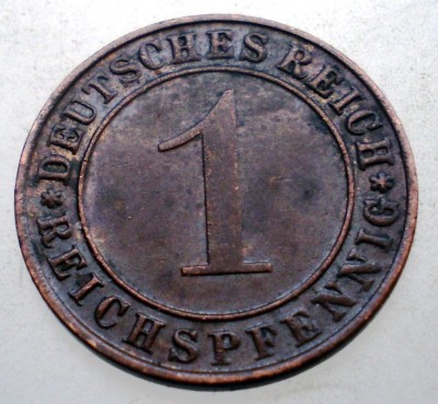 B.297 GERMANIA WEIMAR 1 REICHSPFENNIG 1936 D foto