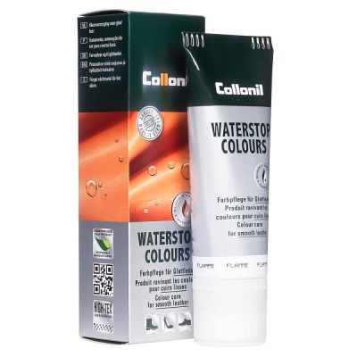 Crema de pantofi cu ulei de migdale Collonil Waterstop Colours, 75 ml, flamme foto