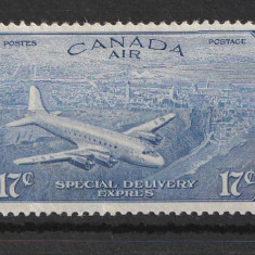 Canada, posta aeriana, avion, 1946, 9 euro Michel, MNH