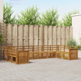 vidaXL Seturi de canapele 10 pcs natural Lemn Solid de Acacia 3375554