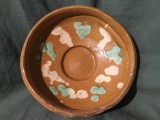 Arta si Traditie - Farfurie / Blid / Strachina / Castron de Horezu jud Valcea ceramica utilitara mijlocul sec XX !