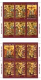 ROMANIA 2024 SFINTELE PASTI 2 Minicoli cu 5 timbre + 1vinieta LP.2460mc MNH**, Nestampilat