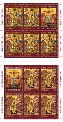 ROMANIA 2024 SFINTELE PASTI 2 Minicoli cu 5 timbre + 1vinieta LP.2460mc MNH** foto