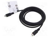 Cablu USB 3.2 USB C Goobay, 3m, 5Gbps, negru, PVC
