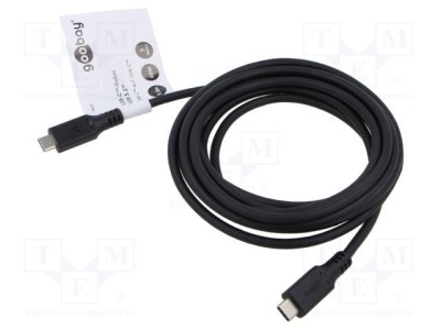 Cablu USB 3.2 USB C Goobay, 3m, 5Gbps, negru, PVC foto