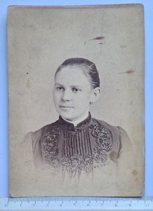 Cabinet card F. Ulrich &ndash; portret damă &ndash; New York 1880s &ndash; original