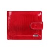 Portofel dama, BUSY LDY&amp;GTM&reg; Red Rouge, piele naturala lacuita, multiple compartimente, poza, carte de identitate, rosu