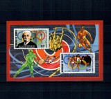 Djibouti 1987 - Preolimpiada, sport, Pierre de Coubertin, bloc neuzat