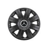 Set 4 Capace Roti 15 inchi (R15) Cosmos Negru, Compatibile cu Mercedes, Autohelix MSA