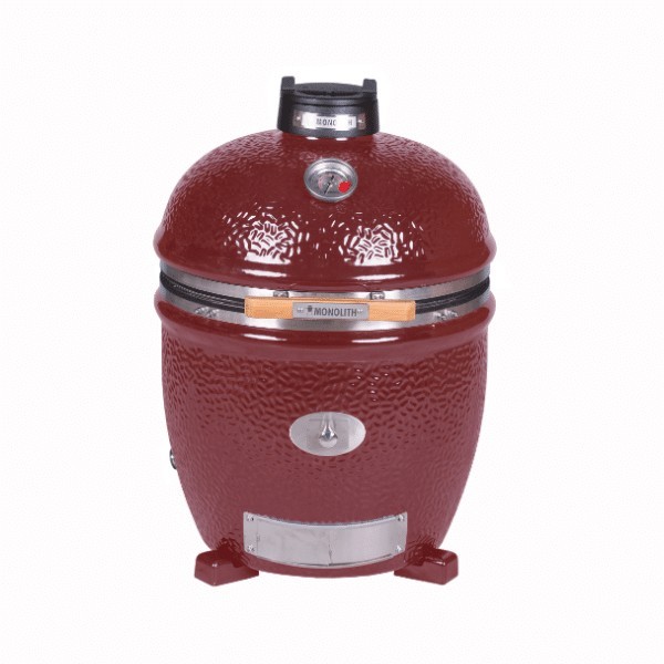 Grill ceramic cu carbuni JUNIOR Pro Serie 2.0 rosu, Monolith Essential GrillCooking