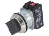 Comutator Rotativ 30mm Negru IP56