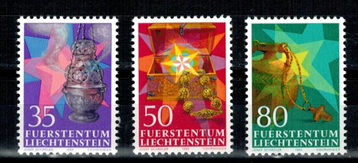 Liechtenstein 1985 - Craciun, serie neuzata