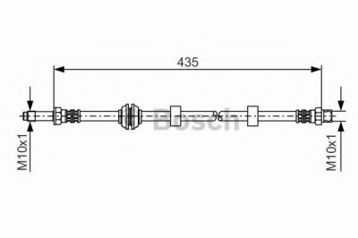 Conducta / cablu frana VW VENTO (1H2) (1991 - 1998) BOSCH 1 987 476 415 foto