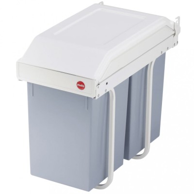 Hailo Coș de gunoi pentru dulap Multi-Box Duo, L, crem, 2 x 14 L foto