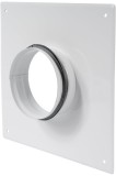 Conector de flanșă pentru conductă - 100mm - conductă din oțel galvanizat alb cu etanșare din cauciuc - dreaptă sau flexibilă