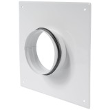Conector de flanșă pentru conductă - 100mm - conductă din oțel galvanizat alb cu etanșare din cauciuc - dreaptă sau flexibilă
