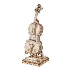 Puzzle 3D Violoncel, lemn, 58 piese, Rolife