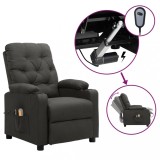 VidaXL Fotoliu de masaj electric rabatabil, gri &icirc;nchis, textil