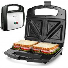 Sandwich-maker Aigostar 800 W, acoperire antiaderenta, negru - SECOND