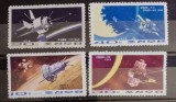 Coreea 1974 cosmos nave spațiale serie 4v nestampilata, Korea 1974