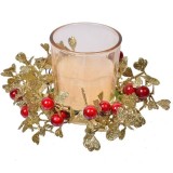Set Inel &amp; Lumanare Decorativa de Craciun 130g