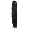 Vibrator Realist Nature Skin Mare Negru 23cm, Material TPR Moale, Vibratii Ajustabile, Baterii AA