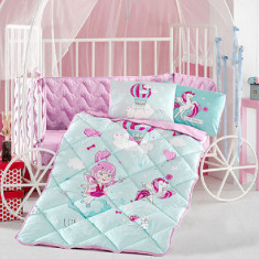 Set Complet Lenjerie Patut Bebe Little Princess (Bumbac 100%)