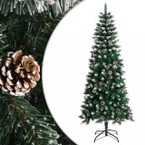 VidaXL Brad de Crăciun artificial cu suport, verde, 180 cm, PVC