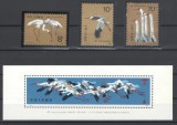 China 1986 - Păsări, cocori, serie si colita neuzata