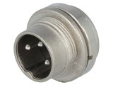 Conector M16 Soclu Tată Lipire 3 PIN 5A 300V IP40