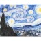 Tablou celebru pictat manual, Noapte instelata, 140x70cm ulei pe panza, reproducere Vincent van Gogh