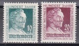 Germania - Zona Franceză - W&uuml;rttemberg 1949 - Gustav Werner, MNH