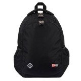 Ghiozdan cu 3 compartimente, 2 buzunare, St Majewski, St.Right Black, 46 cm, Negru
