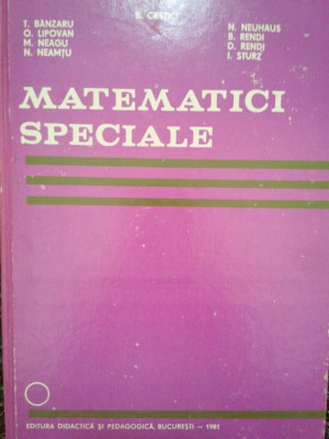 B. Crstici - Matematici speciale (1981) foto