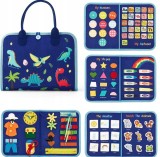 CARTE EDUCAȚIONALĂ CREATIVĂ DIN FELT MONTESSORI 8-&icirc;n-1 &Icirc;NVĂȚARE PRIN JOC