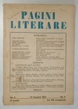 PAGINI LITERARE , REVISTA , ANULI , NR. 9 , 15 IANUARIE 1935
